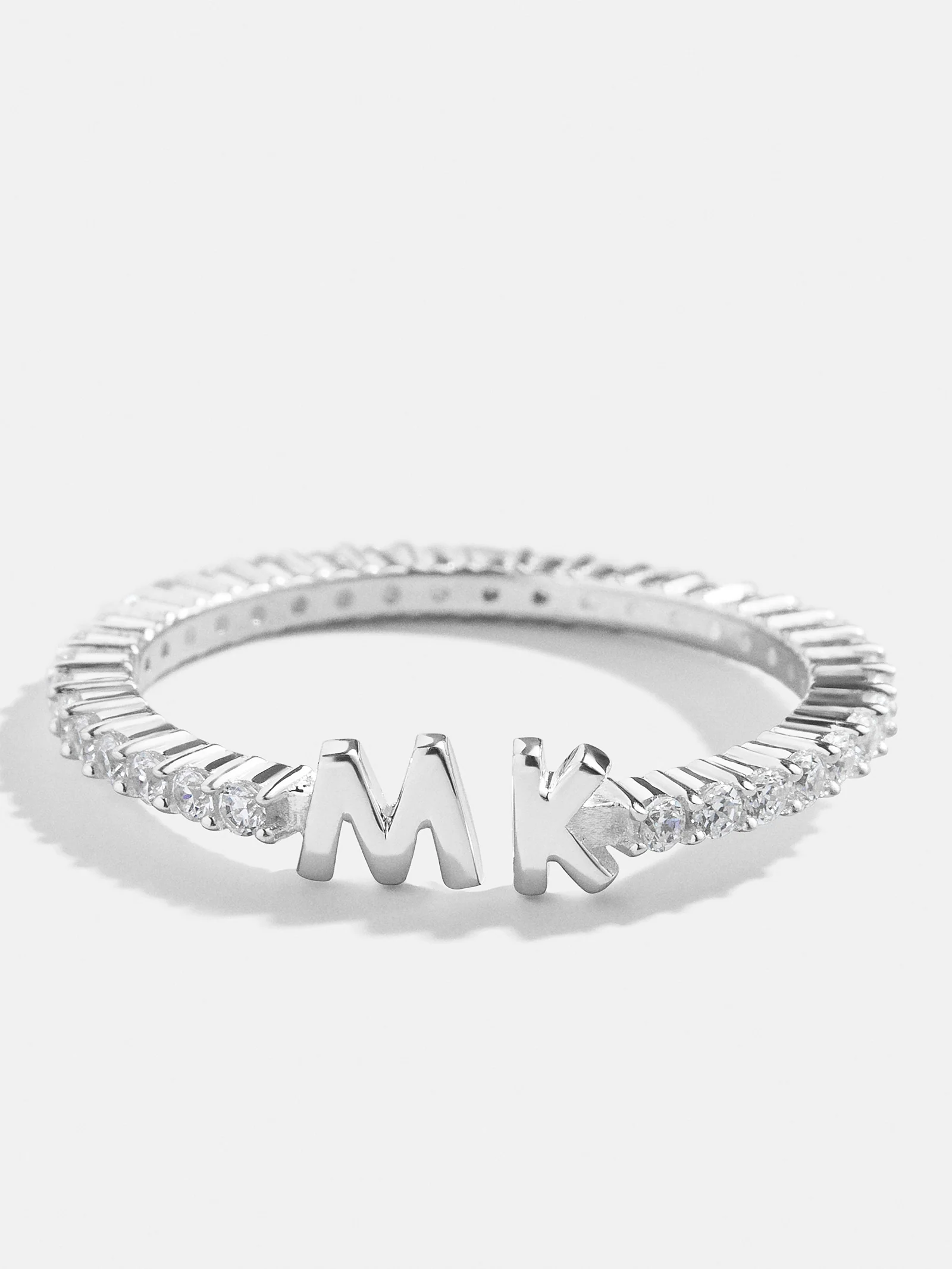 Sterling Silver Custom Initial Ring - Silver - Image 5