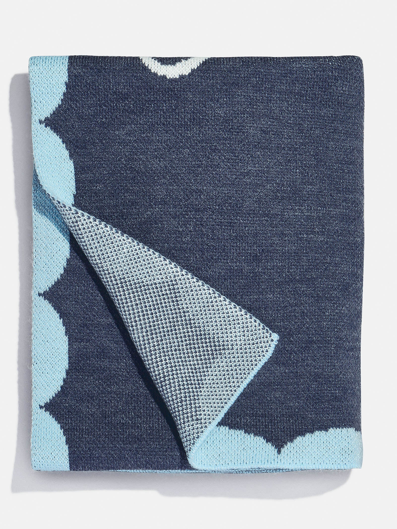 Subtly Scalloped Custom Blanket - Navy/Blue - Image 3