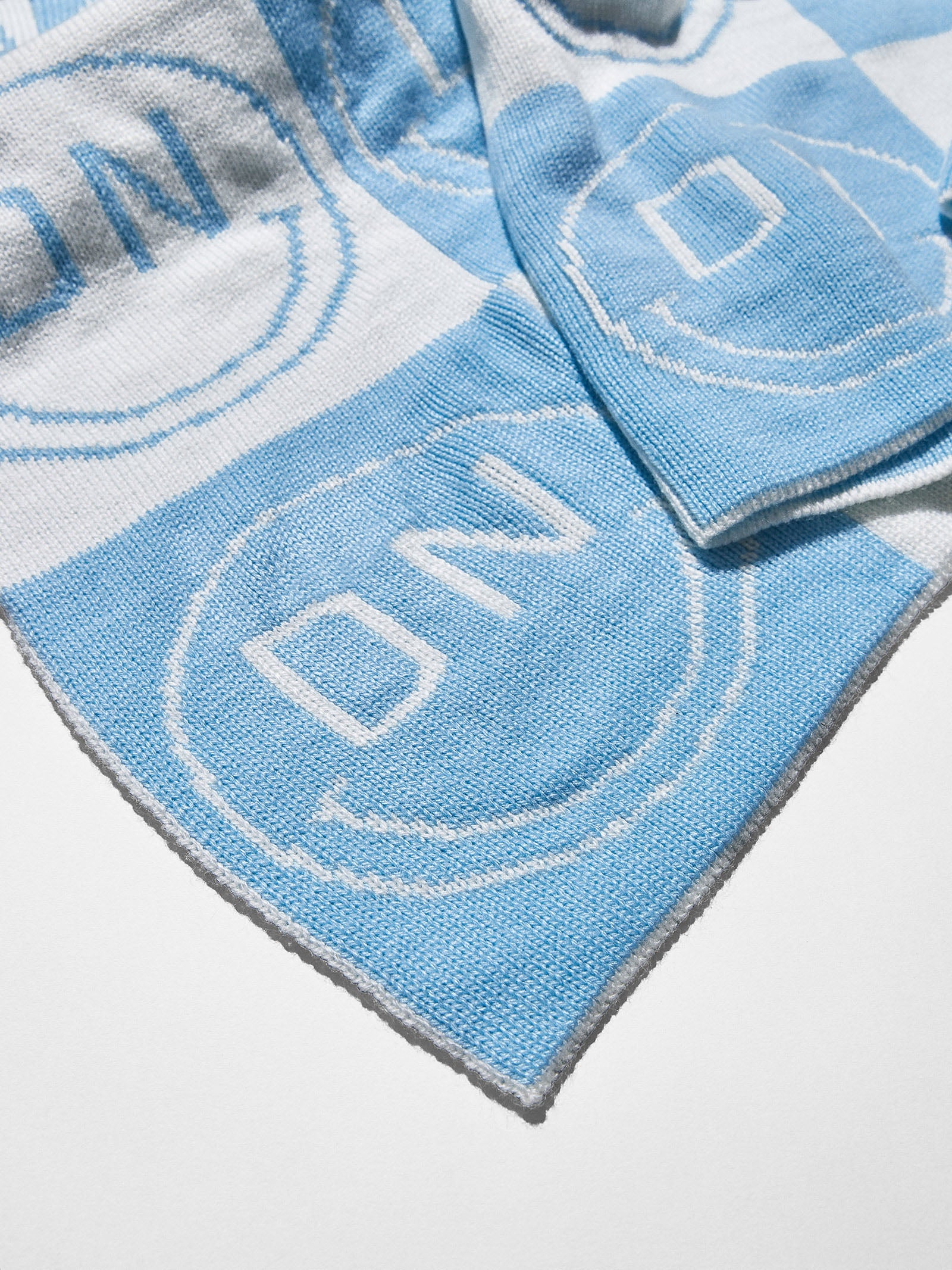 All Smiles Custom Blanket - Light Blue/White - Image 3