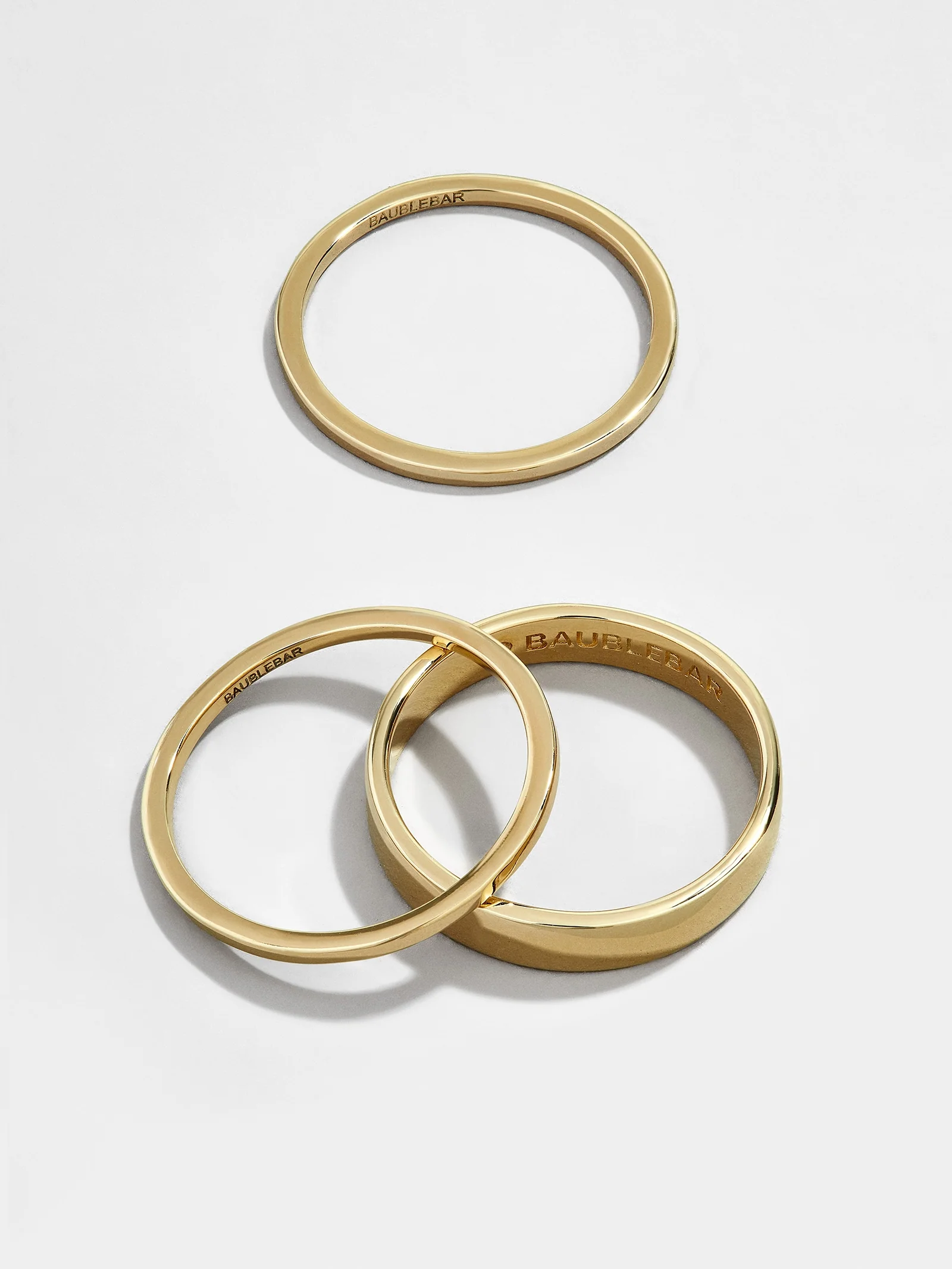 Tris 18K Gold Ring Set - Gold - Image 3